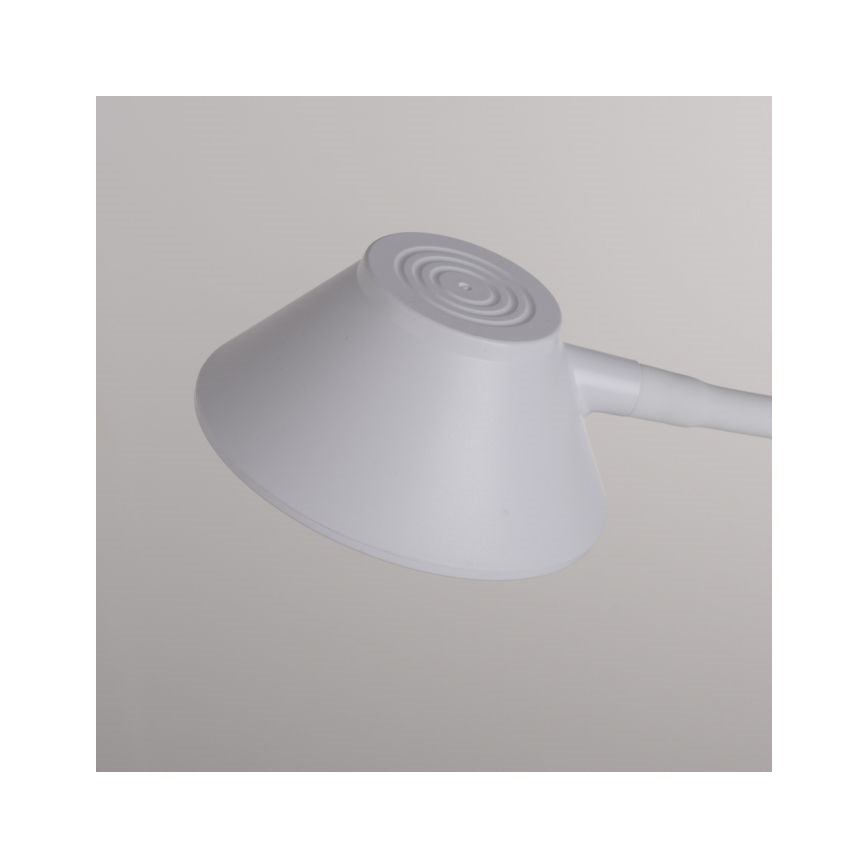 JUST LIGHT. 14414-16 - LED Stmívatelná flexibilní dotyková stolní lampa s bezdrátovým nabíjením PUCKI LED/4,5W/230V bílá