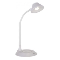 JUST LIGHT. 14414-16 - LED Stmívatelná flexibilní dotyková stolní lampa s bezdrátovým nabíjením PUCKI LED/4,5W/230V bílá
