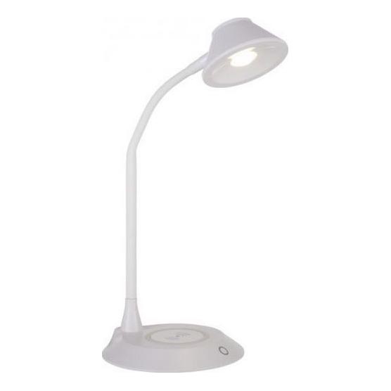 JUST LIGHT. 14414-16 - LED Stmívatelná flexibilní dotyková stolní lampa s bezdrátovým nabíjením PUCKI LED/4,5W/230V bílá