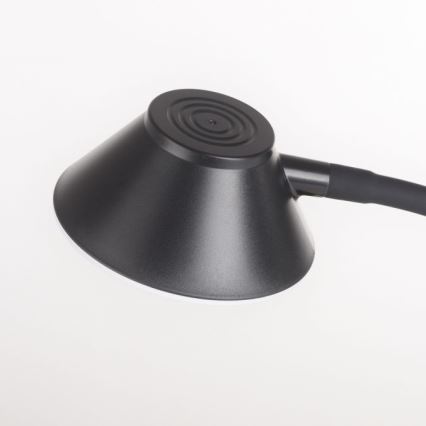 JUST LIGHT. 14414-18 - LED Stmívatelná flexibilní dotyková stolní lampa s bezdrátovým nabíjením PUCKI LED/4,5W/230V černá