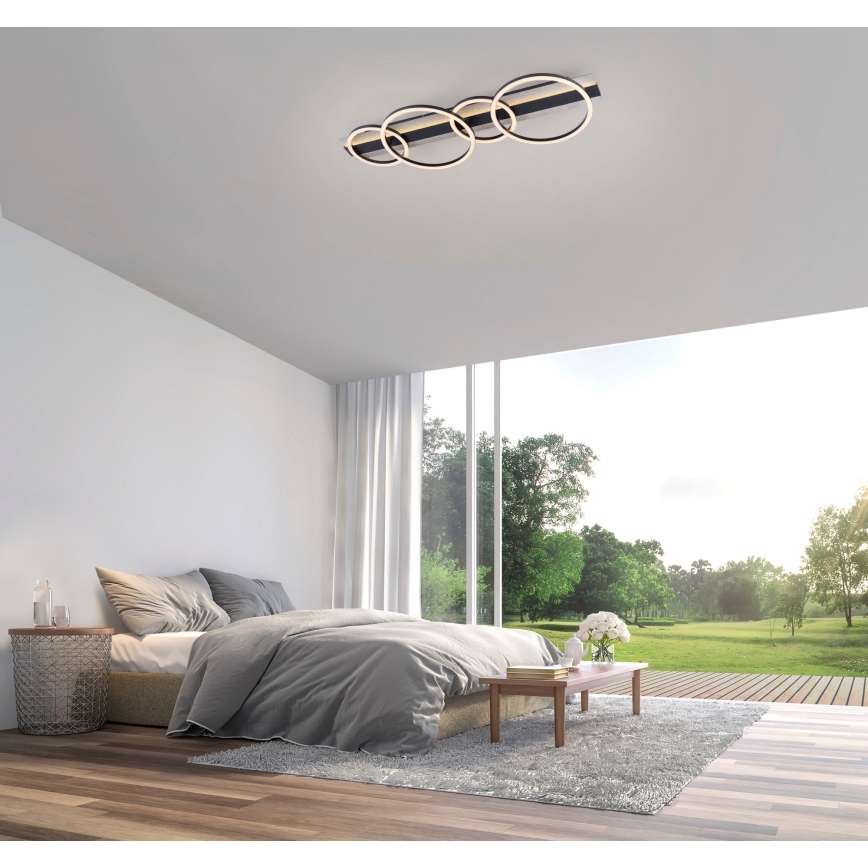 JUST LIGHT. 14426-21 - LED Stropní svítidlo CICHIO LED/37W/230V + LED/9,5W 30x86 cm černá