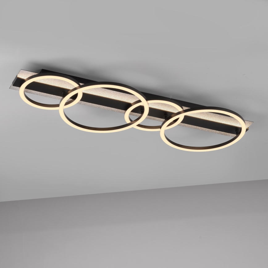 JUST LIGHT. 14426-21 - LED Stropní svítidlo CICHIO LED/37W/230V + LED/9,5W 30x86 cm černá