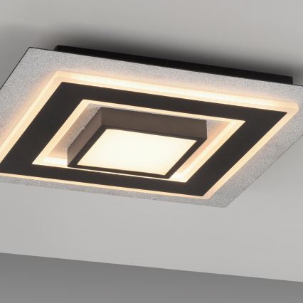 JUST LIGHT. 14439-21 - LED Stropní svítidlo CICHIO LED/18,5W/230V + LED/9W 40x40 cm černá