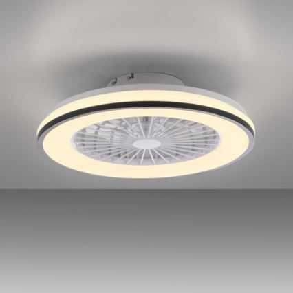JUST LIGHT. 14447-18 - LED RGBW Stmívatelný stropní ventilátor se světlem LENO LED/44W/230V 3000-6500K pr. 48,6 cm bílá + dálkové ovládání