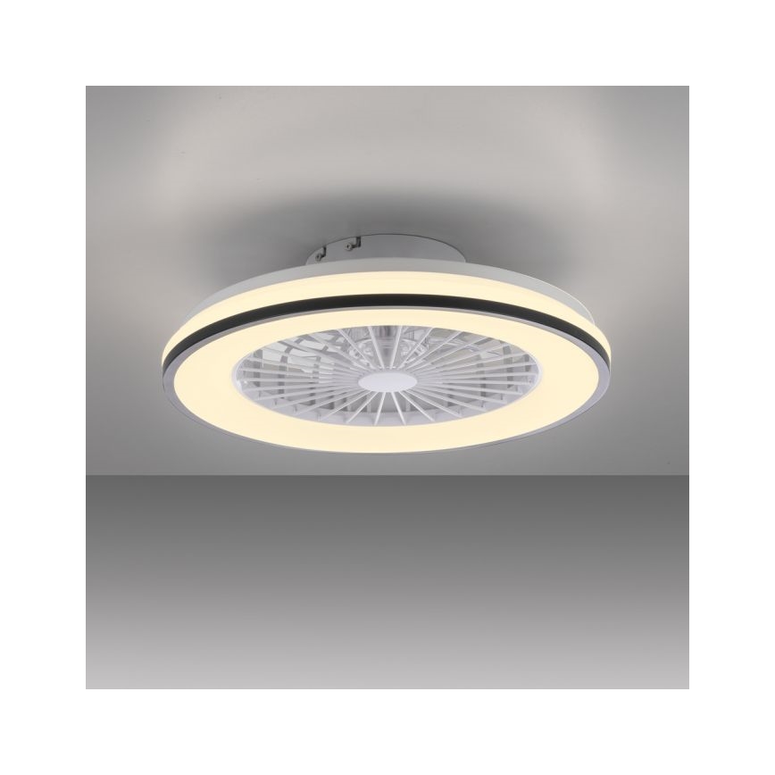 JUST LIGHT. 14447-18 - LED RGBW Stmívatelný stropní ventilátor se světlem LENO LED/44W/230V 3000-6500K pr. 48,6 cm bílá + dálkové ovládání