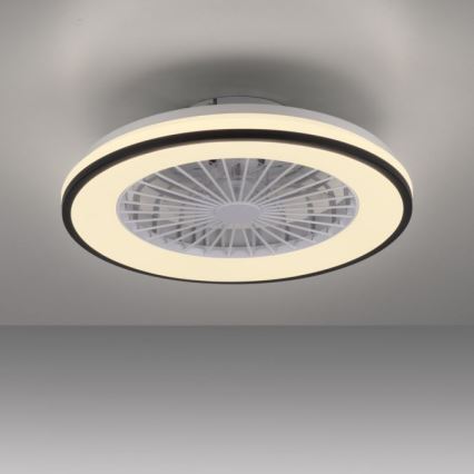 JUST LIGHT. 14447-18 - LED RGBW Stmívatelný stropní ventilátor se světlem LENO LED/44W/230V 3000-6500K pr. 48,6 cm bílá + dálkové ovládání