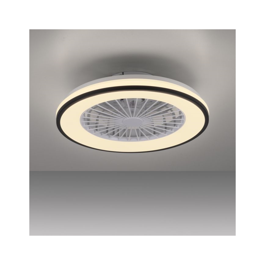JUST LIGHT. 14447-18 - LED RGBW Stmívatelný stropní ventilátor se světlem LENO LED/44W/230V 3000-6500K pr. 48,6 cm bílá + dálkové ovládání