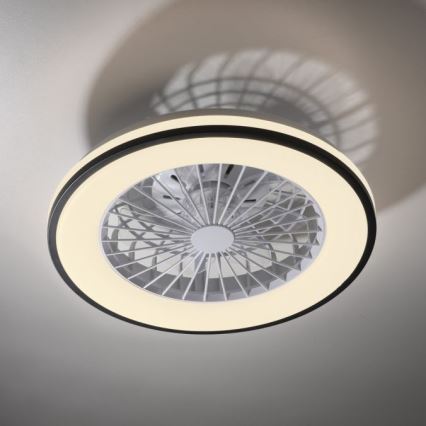 JUST LIGHT. 14447-18 - LED RGBW Stmívatelný stropní ventilátor se světlem LENO LED/44W/230V 3000-6500K pr. 48,6 cm bílá + dálkové ovládání
