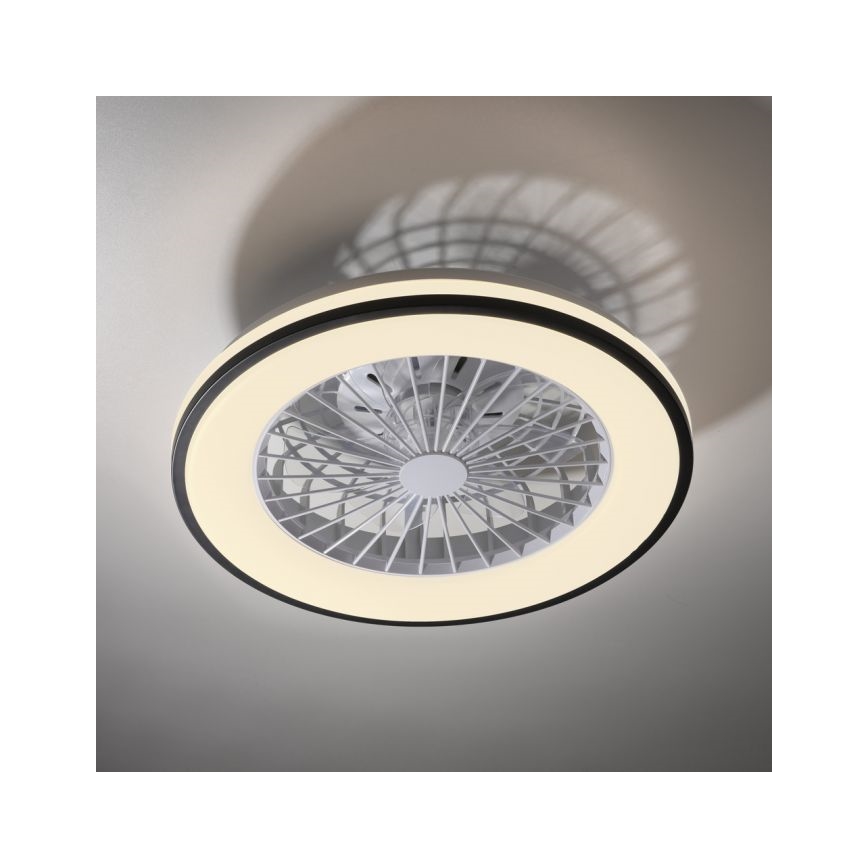 JUST LIGHT. 14447-18 - LED RGBW Stmívatelný stropní ventilátor se světlem LENO LED/44W/230V 3000-6500K pr. 48,6 cm bílá + dálkové ovládání
