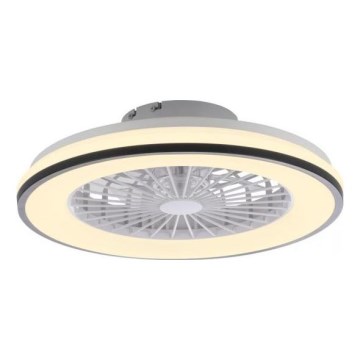 JUST LIGHT. 14447-18 - LED RGBW Stmívatelný stropní ventilátor se světlem LENO LED/44W/230V 3000-6500K pr. 48,6 cm bílá + dálkové ovládání