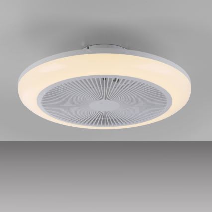 JUST LIGHT. 14623-16 - LED RGBW Stmívatelný stropní ventilátor se světlem BRENDA LED/22W/230V 3000-6000K pr. 46 cm bílá + dálkové ovládání