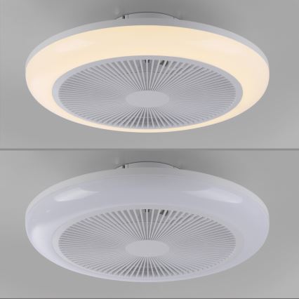JUST LIGHT. 14623-16 - LED RGBW Stmívatelný stropní ventilátor se světlem BRENDA LED/22W/230V 3000-6000K pr. 46 cm bílá + dálkové ovládání
