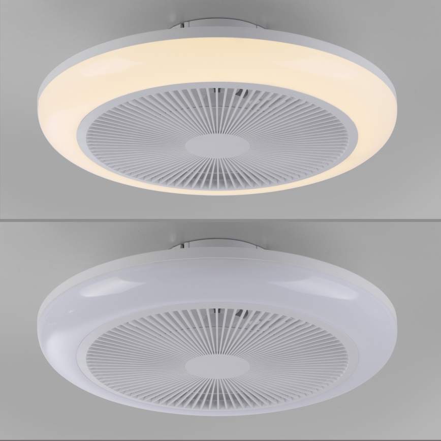 JUST LIGHT. 14623-16 - LED RGBW Stmívatelný stropní ventilátor se světlem BRENDA LED/22W/230V 3000-6000K pr. 46 cm bílá + dálkové ovládání