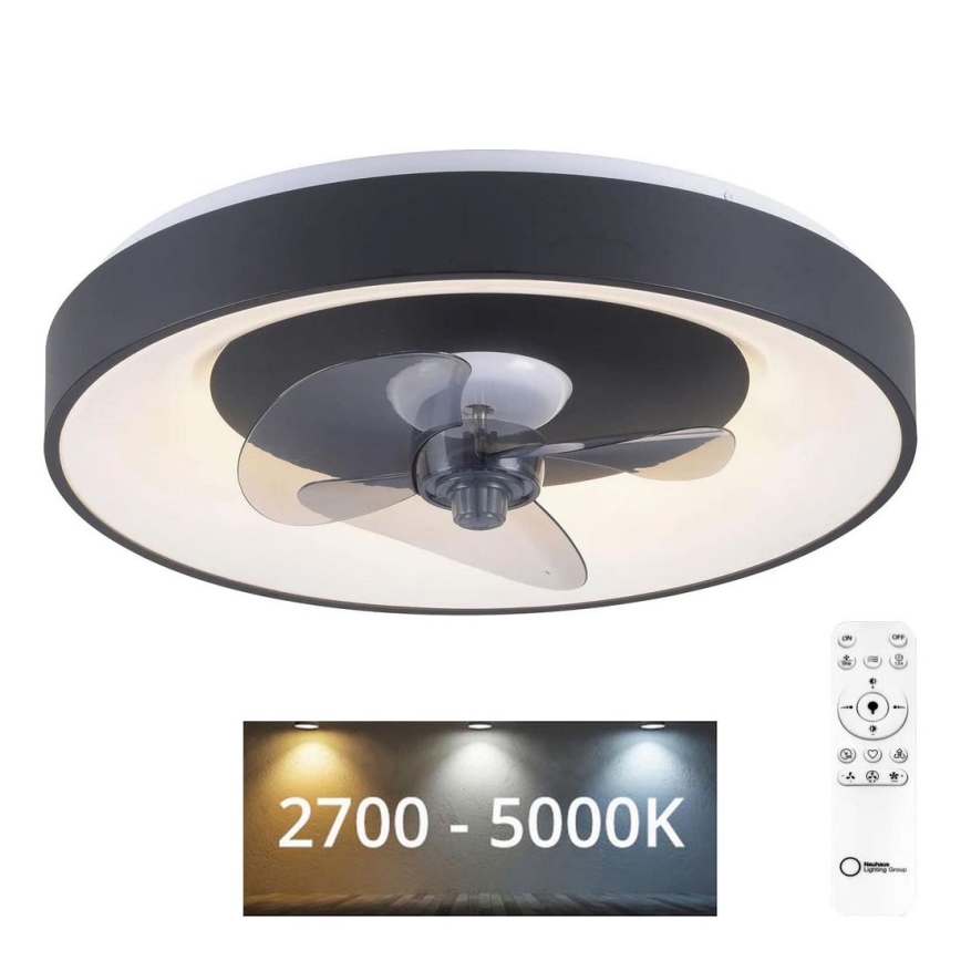 JUST LIGHT. 14644-18 - LED Stmívatelné stropní svítidlo s ventilátorem VENIKA LED/36W/230V pr. 48,6 cm 2700-5000K + dálkové ovládání