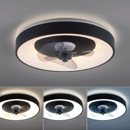 JUST LIGHT. 14644-18 - LED Stmívatelné stropní svítidlo s ventilátorem VENIKA LED/36W/230V pr. 48,6 cm 2700-5000K + dálkové ovládání