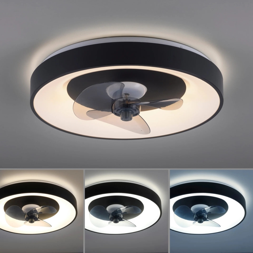 JUST LIGHT. 14644-18 - LED Stmívatelné stropní svítidlo s ventilátorem VENIKA LED/36W/230V pr. 48,6 cm 2700-5000K + dálkové ovládání