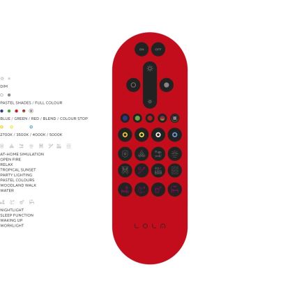 JUST LIGHT. 14682-16 - LED RGBW Stmívatelný přisazený panel LOLA FLAT LED/28,5W/230V 2700-5000K + dálkové ovládání