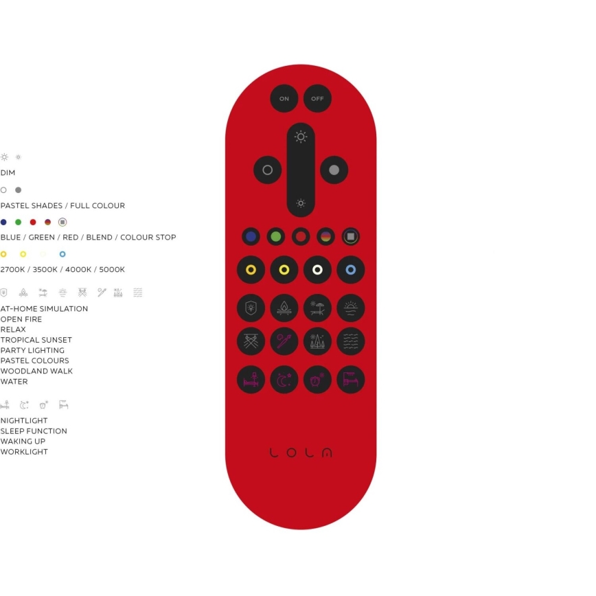 JUST LIGHT. 14682-16 - LED RGBW Stmívatelný přisazený panel LOLA FLAT LED/28,5W/230V 2700-5000K + dálkové ovládání