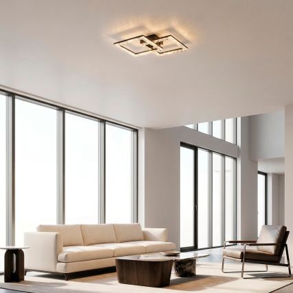 JUST LIGHT. 14732-18 - LED Stropní svítidlo GLITRA LED/17,5W/230V 37,6x37,6 cm černá