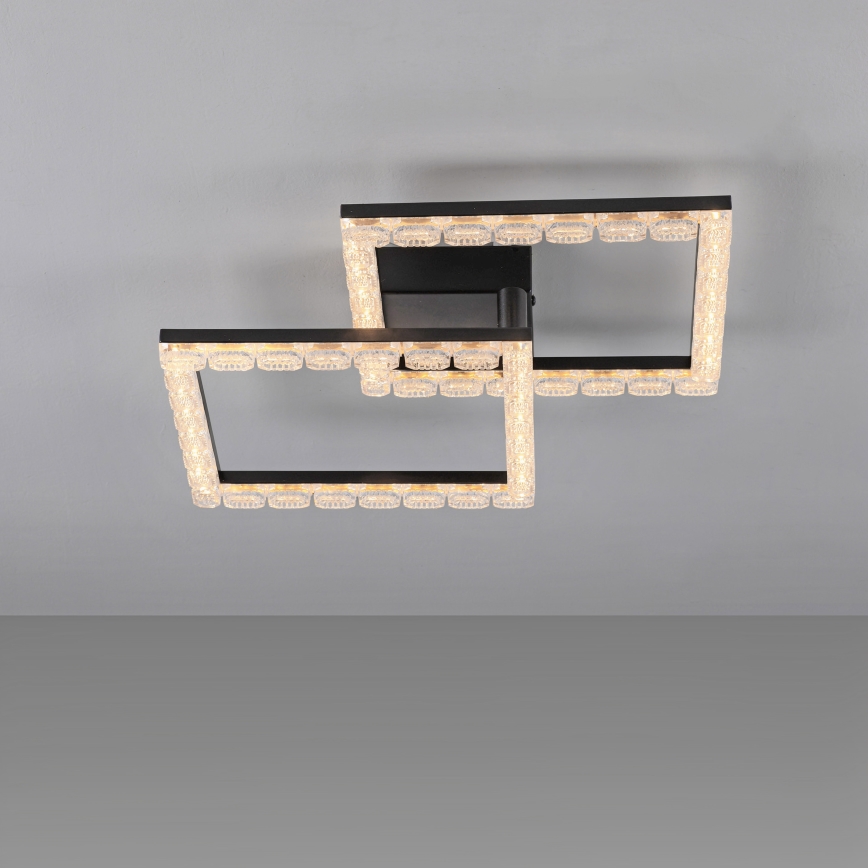 JUST LIGHT. 14732-18 - LED Stropní svítidlo GLITRA LED/17,5W/230V 37,6x37,6 cm černá