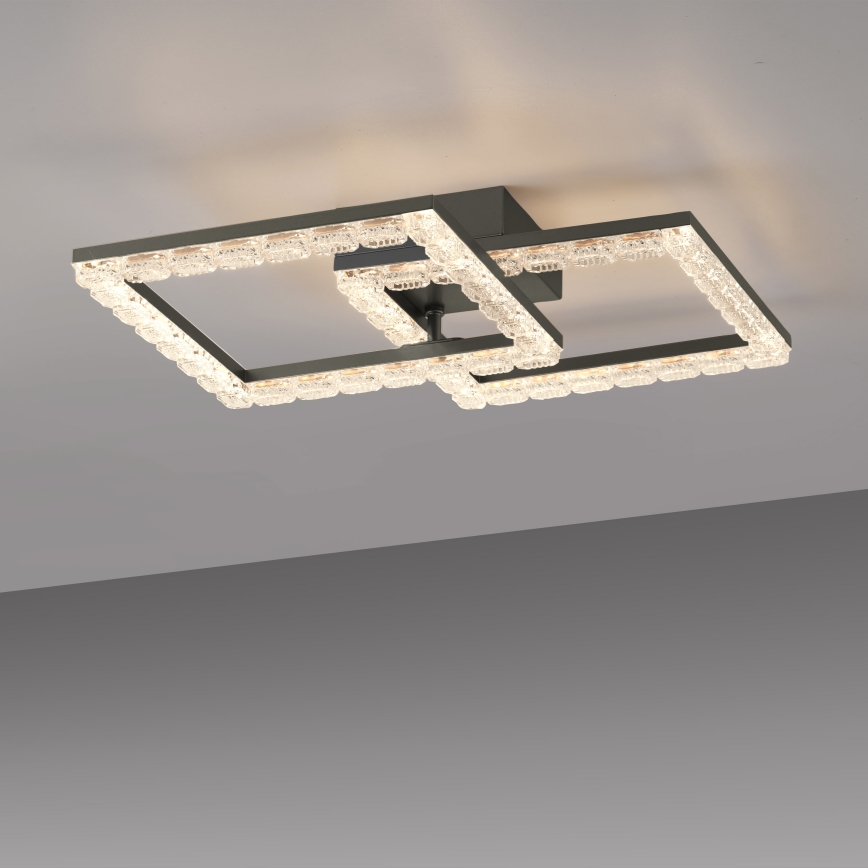 JUST LIGHT. 14732-18 - LED Stropní svítidlo GLITRA LED/17,5W/230V 37,6x37,6 cm černá
