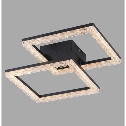 JUST LIGHT. 14732-18 - LED Stropní svítidlo GLITRA LED/17,5W/230V 37,6x37,6 cm černá