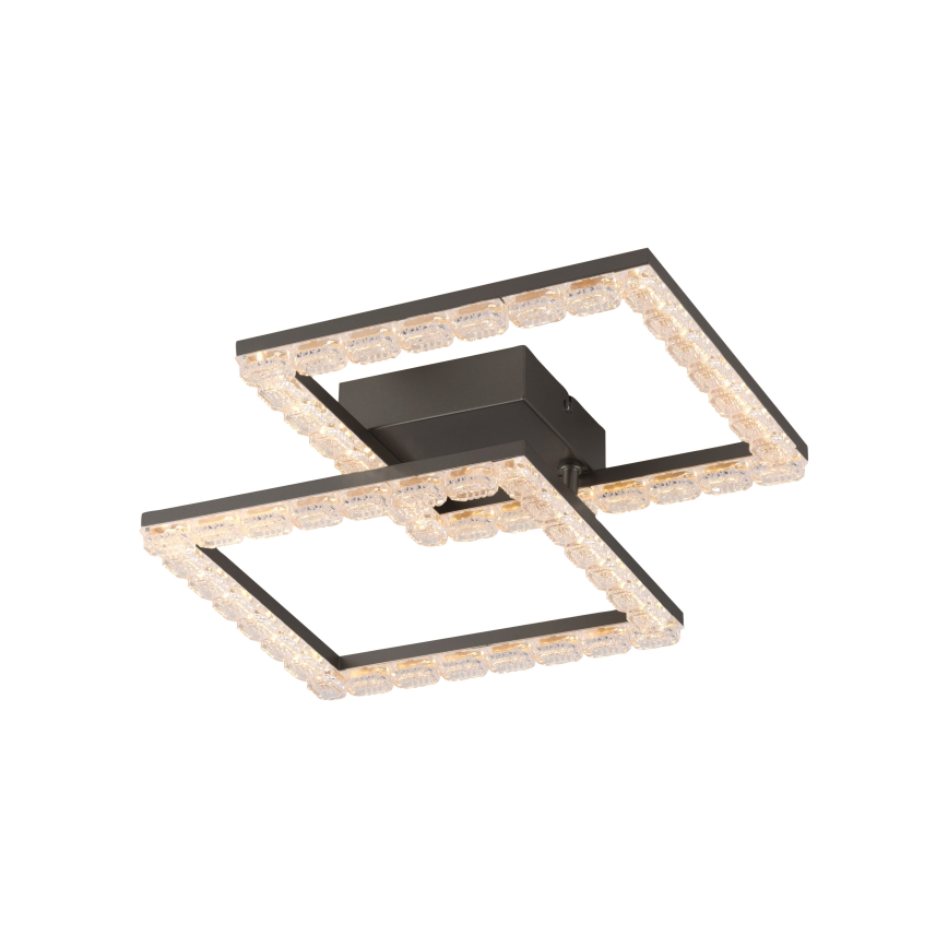 JUST LIGHT. 14732-18 - LED Stropní svítidlo GLITRA LED/17,5W/230V 37,6x37,6 cm černá