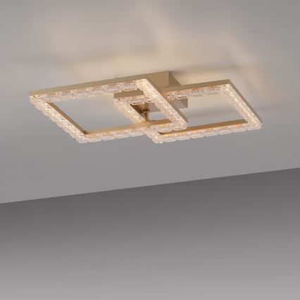 JUST LIGHT. 14732-60 - LED Stropní svítidlo GLITRA LED/17,5W/230V 37,6x37,6 cm zlatá