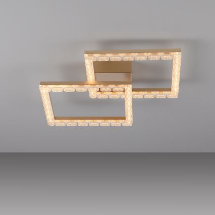 JUST LIGHT. 14732-60 - LED Stropní svítidlo GLITRA LED/17,5W/230V 37,6x37,6 cm zlatá