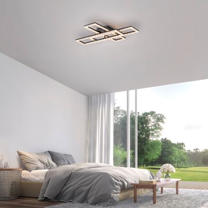 JUST LIGHT. 14733-18 - LED Stropní svítidlo GLITRA LED/35W/230V 57,25x72,05 cm černá