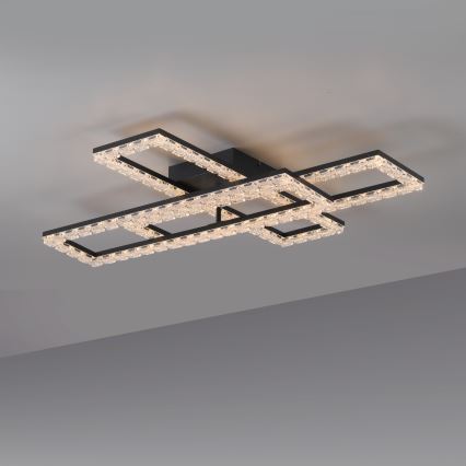 JUST LIGHT. 14733-18 - LED Stropní svítidlo GLITRA LED/35W/230V 57,25x72,05 cm černá