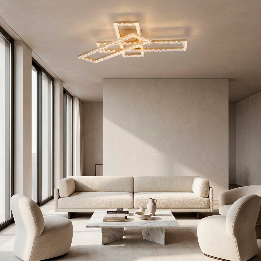 JUST LIGHT. 14733-60 - LED Stropní svítidlo GLITRA LED/35W/230V 57,25x72,05 cm zlatá