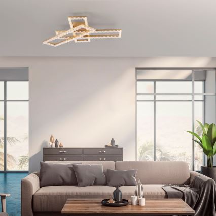 JUST LIGHT. 14733-60 - LED Stropní svítidlo GLITRA LED/35W/230V 57,25x72,05 cm zlatá