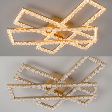 JUST LIGHT. 14733-60 - LED Stropní svítidlo GLITRA LED/35W/230V 57,25x72,05 cm zlatá