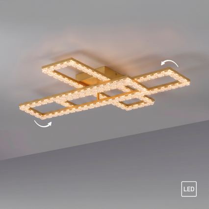 JUST LIGHT. 14733-60 - LED Stropní svítidlo GLITRA LED/35W/230V 57,25x72,05 cm zlatá