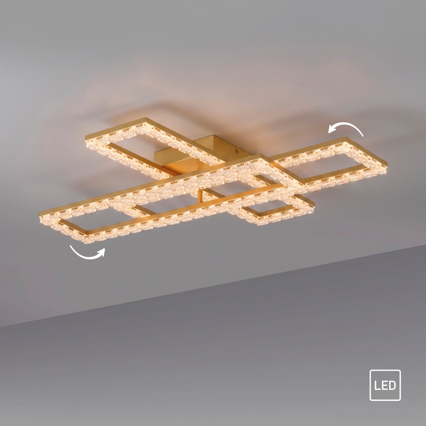 JUST LIGHT. 14733-60 - LED Stropní svítidlo GLITRA LED/35W/230V 57,25x72,05 cm zlatá