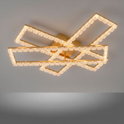JUST LIGHT. 14733-60 - LED Stropní svítidlo GLITRA LED/35W/230V 57,25x72,05 cm zlatá