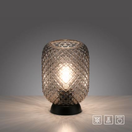 JUST LIGHT. 14906-18 - Stolní lampa REISHI 1xE27/40W/230V černá