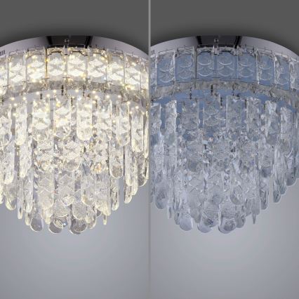 JUST LIGHT. 15092-17 - LED Stropní svítidlo KULUNKA LED/33W/230V pr. 38 cm lesklý chrom