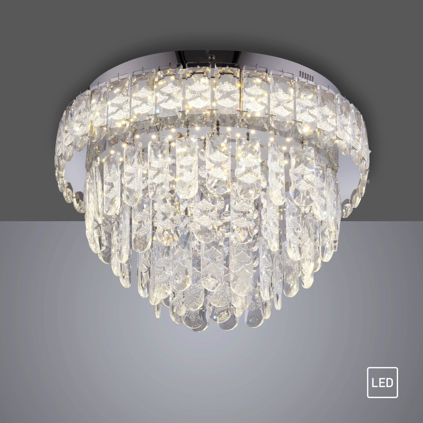 JUST LIGHT. 15092-17 - LED Stropní svítidlo KULUNKA LED/33W/230V pr. 38 cm lesklý chrom