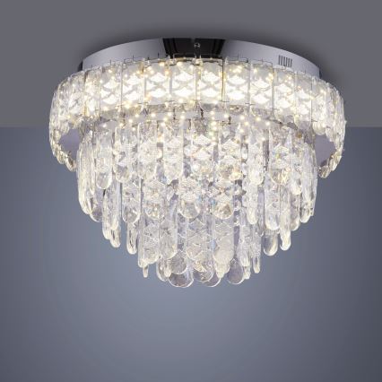 JUST LIGHT. 15092-17 - LED Stropní svítidlo KULUNKA LED/33W/230V pr. 38 cm lesklý chrom