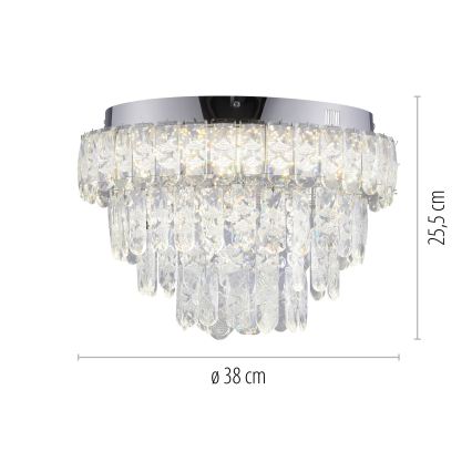 JUST LIGHT. 15092-17 - LED Stropní svítidlo KULUNKA LED/33W/230V pr. 38 cm lesklý chrom