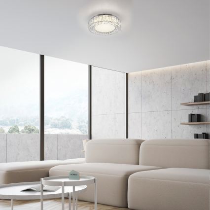 JUST LIGHT. 15221-17 - LED Stropní svítidlo KULUNKA LED/32W/230V pr. 37 cm lesklý chrom