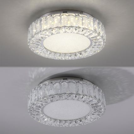 JUST LIGHT. 15221-17 - LED Stropní svítidlo KULUNKA LED/32W/230V pr. 37 cm lesklý chrom