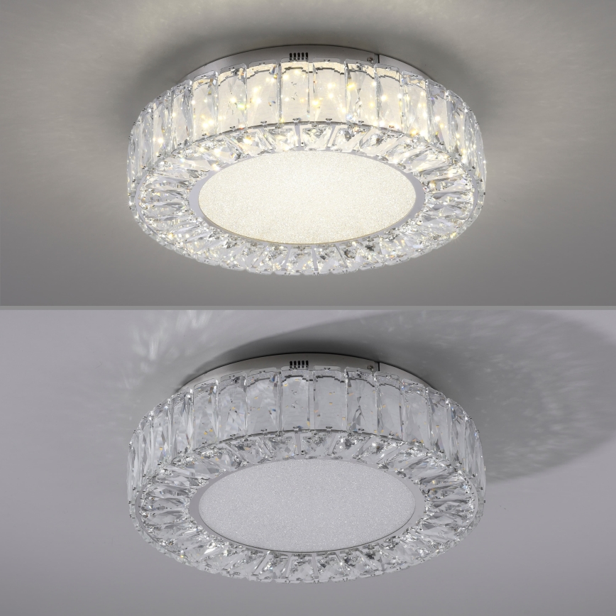 JUST LIGHT. 15221-17 - LED Stropní svítidlo KULUNKA LED/32W/230V pr. 37 cm lesklý chrom