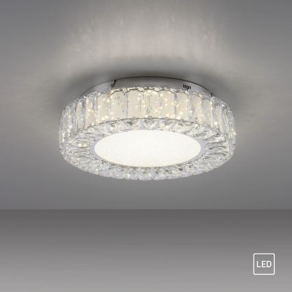 JUST LIGHT. 15221-17 - LED Stropní svítidlo KULUNKA LED/32W/230V pr. 37 cm lesklý chrom