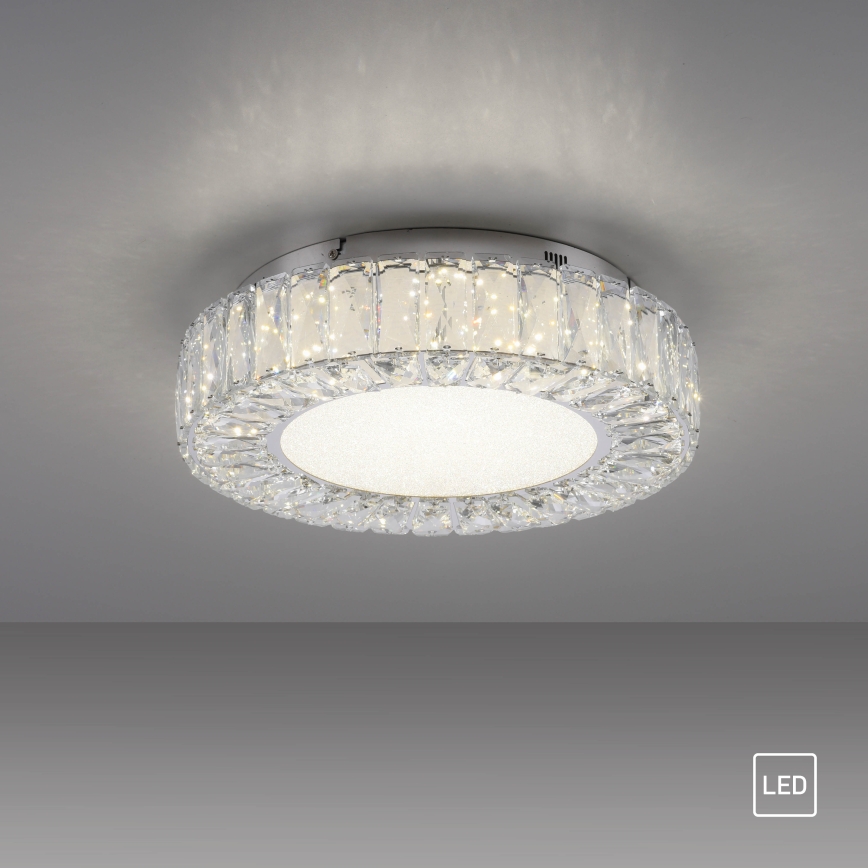 JUST LIGHT. 15221-17 - LED Stropní svítidlo KULUNKA LED/32W/230V pr. 37 cm lesklý chrom