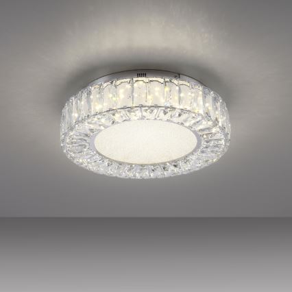 JUST LIGHT. 15221-17 - LED Stropní svítidlo KULUNKA LED/32W/230V pr. 37 cm lesklý chrom