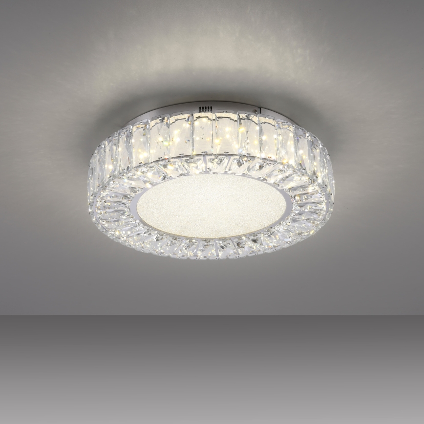JUST LIGHT. 15221-17 - LED Stropní svítidlo KULUNKA LED/32W/230V pr. 37 cm lesklý chrom