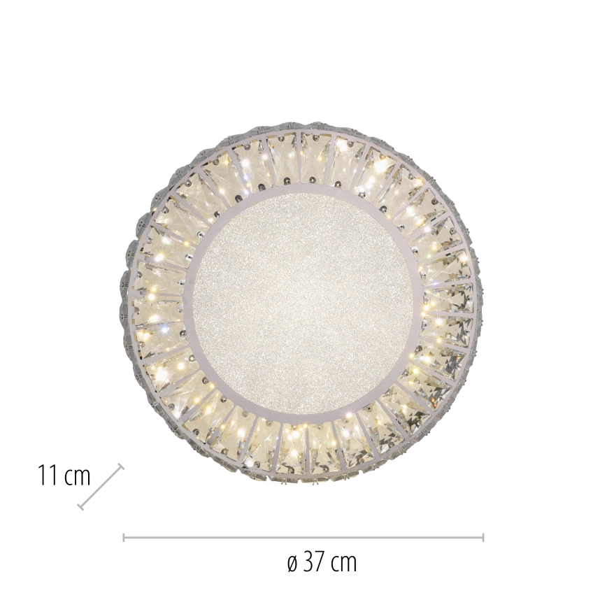 JUST LIGHT. 15221-17 - LED Stropní svítidlo KULUNKA LED/32W/230V pr. 37 cm lesklý chrom